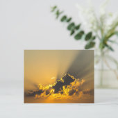 Golden Sunset die een wolk verlicht Briefkaart (Staand voorkant)