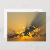 Golden Sunset die een wolk verlicht Briefkaart (Voorkant / Achterkant)
