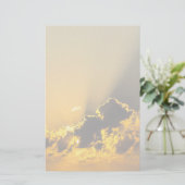 Golden Sunset die een wolk verlicht Briefpapier (Staand voorkant)