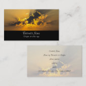 Golden Sunset die een wolk verlicht Visitekaartje (Voorkant / Achterkant)