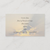 Golden Sunset die een wolk verlicht Visitekaartje (Achterkant)