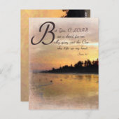 Golden Sunset en Psalms / Bijbelse Gift sets Briefkaart (Voorkant / Achterkant)