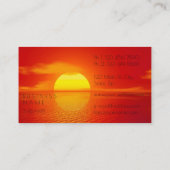 Golden Sunset Event Planner Therapist Psycholoog Visitekaartje (Achterkant)