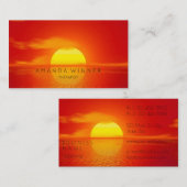 Golden Sunset Event Planner Therapist Psycholoog Visitekaartje (Voorkant / Achterkant)