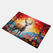 Golden Sunset Floral Fall Forest Deer Deurmat (Schuin)