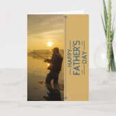 Golden Sunset Gevist Vaderdag Feestdagen Kaart (Voorkant)