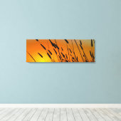 Golden Sunset Grains Landschap Canvas Print (Insitu (Houten vloer))