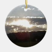 Golden Sunset Horizon Keramisch Ornament (Voorkant)