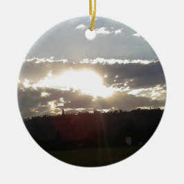 Golden Sunset Horizon Keramisch Ornament