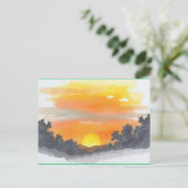 Golden Sunset Horizon Scenic Postcard Briefkaart (Staand voorkant)