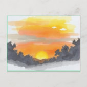 Golden Sunset Horizon Scenic Postcard Briefkaart (Voorkant)