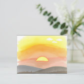 Golden Sunset Horizon Scenic Postcard Briefkaart (Staand voorkant)