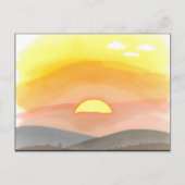 Golden Sunset Horizon Scenic Postcard Briefkaart (Voorkant)