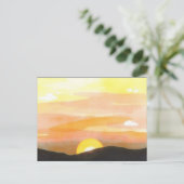 Golden Sunset Horizon Scenic Postcard Briefkaart (Staand voorkant)