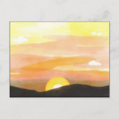 Golden Sunset Horizon Scenic Postcard Briefkaart (Voorkant)
