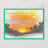 Golden Sunset Horizon Scenic Postcard Briefkaart (Voorkant)