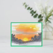 Golden Sunset Horizon Scenic Postcard Briefkaart (Staand voorkant)