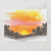 Golden Sunset Horizon Scenic Postcard Briefkaart (Voorkant)