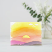 Golden Sunset Horizon Scenic Postcard Briefkaart (Staand voorkant)
