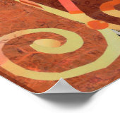 Golden Sunset in CHEFCHAOUEN Paper Collage Poster (Hoek)