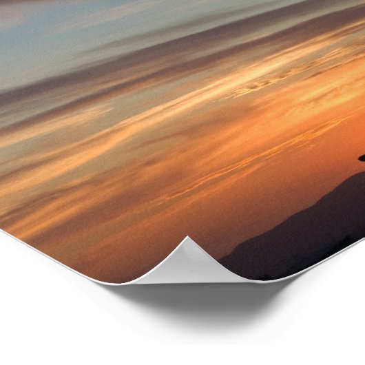 Golden Sunset in Sardinië - Italië Poster (Hoek)