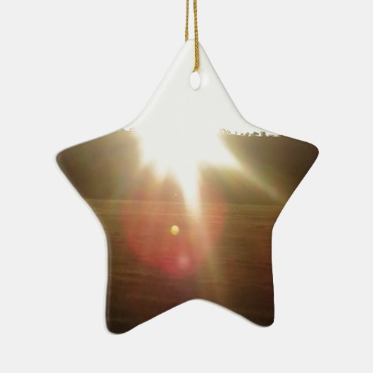 Golden Sunset Keramisch Ornament (Rechts)