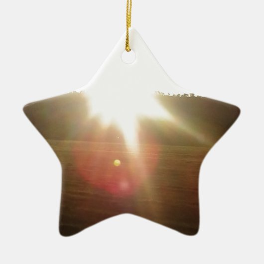 Golden Sunset Keramisch Ornament (Voorkant)