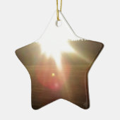 Golden Sunset Keramisch Ornament (Links)