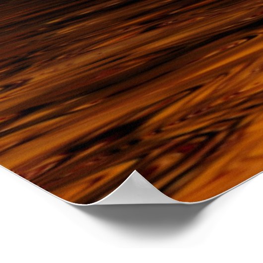 Golden Sunset Liquid Reflection Poster (Hoek)