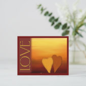 Golden Sunset Love Card Briefkaart (Staand voorkant)