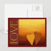 Golden Sunset Love Card Briefkaart (Voorkant / Achterkant)