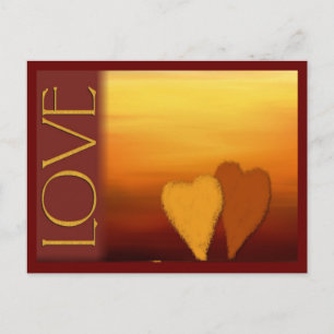 Golden Sunset Love Card Briefkaart
