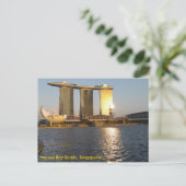 Golden Sunset Marina Bay Sands, Singapore Briefkaart (Staand voorkant)