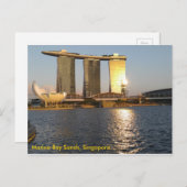Golden Sunset Marina Bay Sands, Singapore Briefkaart (Voorkant / Achterkant)