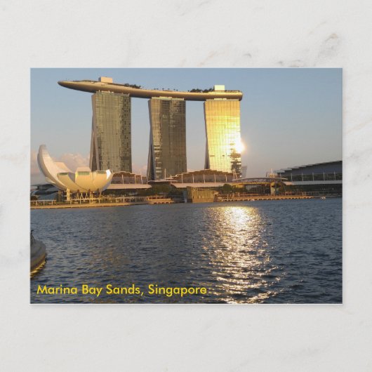 Golden Sunset Marina Bay Sands, Singapore Briefkaart (Voorkant)