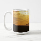Golden Sunset Mountain Art Mok Cup (Links)