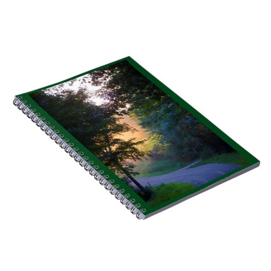 Golden sunset natuur-landschapsfotonotebook notitieboek (Rechterzijde)