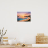 Golden Sunset Ocean Bay Poster - Mediterranean (Keuken)