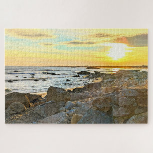 Golden Sunset Ocean Foto Natuur fotografie Legpuzzel