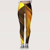 Golden Sunset op Zandduinen Geroteerde Stijl Leggi Leggings (Voorkant)