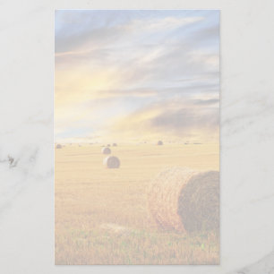 Golden Sunset Over Boerderij Field Briefpapier