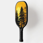 Golden Sunset Pine Trees Lake Pickleball Paddle (Links)