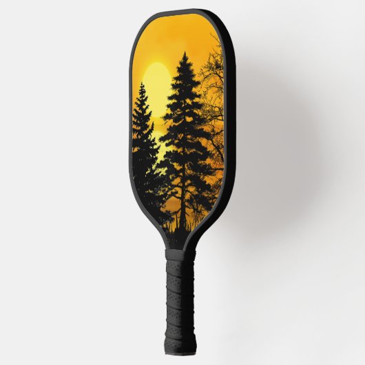 Golden Sunset Pine Trees Lake Pickleball Paddle (Links)