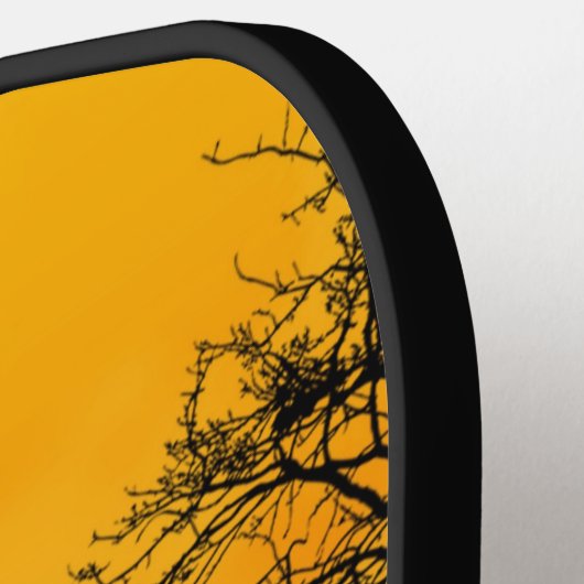 Golden Sunset Pine Trees Lake Pickleball Paddle (Links Detail)