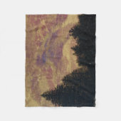 "Golden Sunset Pines" Artwork Throw by All Joy Art Fleece Deken (Voorkant)