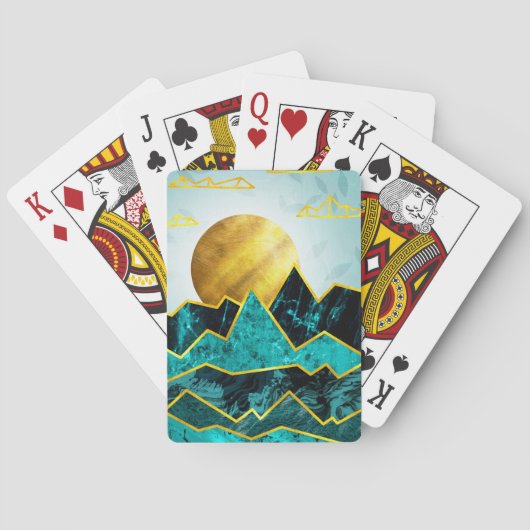 Golden Sunset Pokerkaarten (Achterkant)