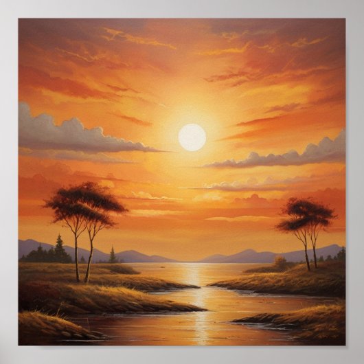 Golden Sunset Poster (Voorkant)