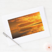 Golden sunset rechthoekige sticker (Envelop)