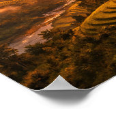 Golden Sunset Rice Terraces Poster (Hoek)