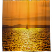 Golden Sunset Sail Douchegordijn (Voorkant)